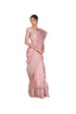Vine Jaal Pink Tissue Saree with EMB Blouse Piece